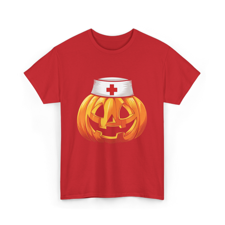 Pumpkin Nurse Halloween Costume T-Shirt - Red