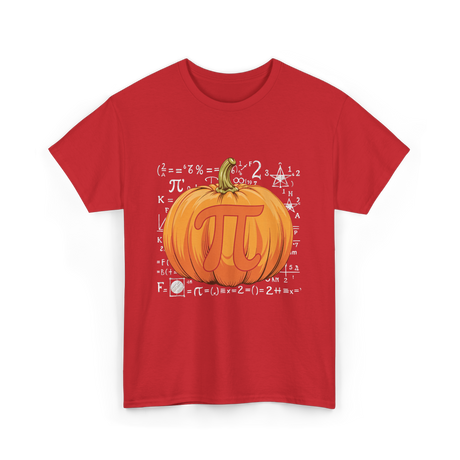 Pumpkin Pi Math Pumpkin T-Shirt - Red