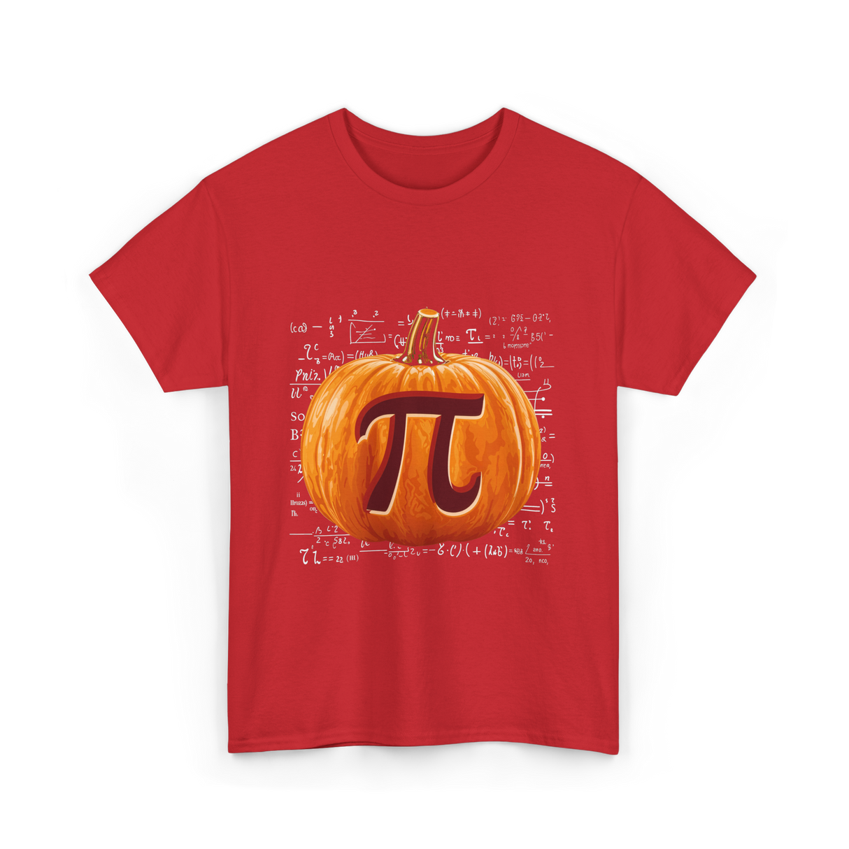 Pumpkin Pi Math Pumpkin T-Shirt - Red