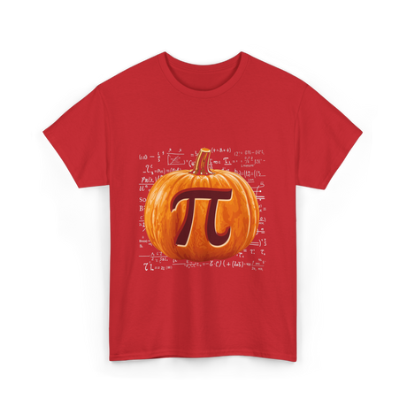 Pumpkin Pi Math Pumpkin T-Shirt - Red