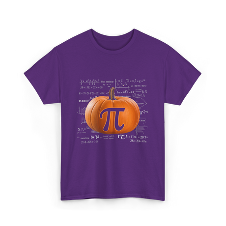 Pumpkin Pi Math Pumpkin T-Shirt - Purple