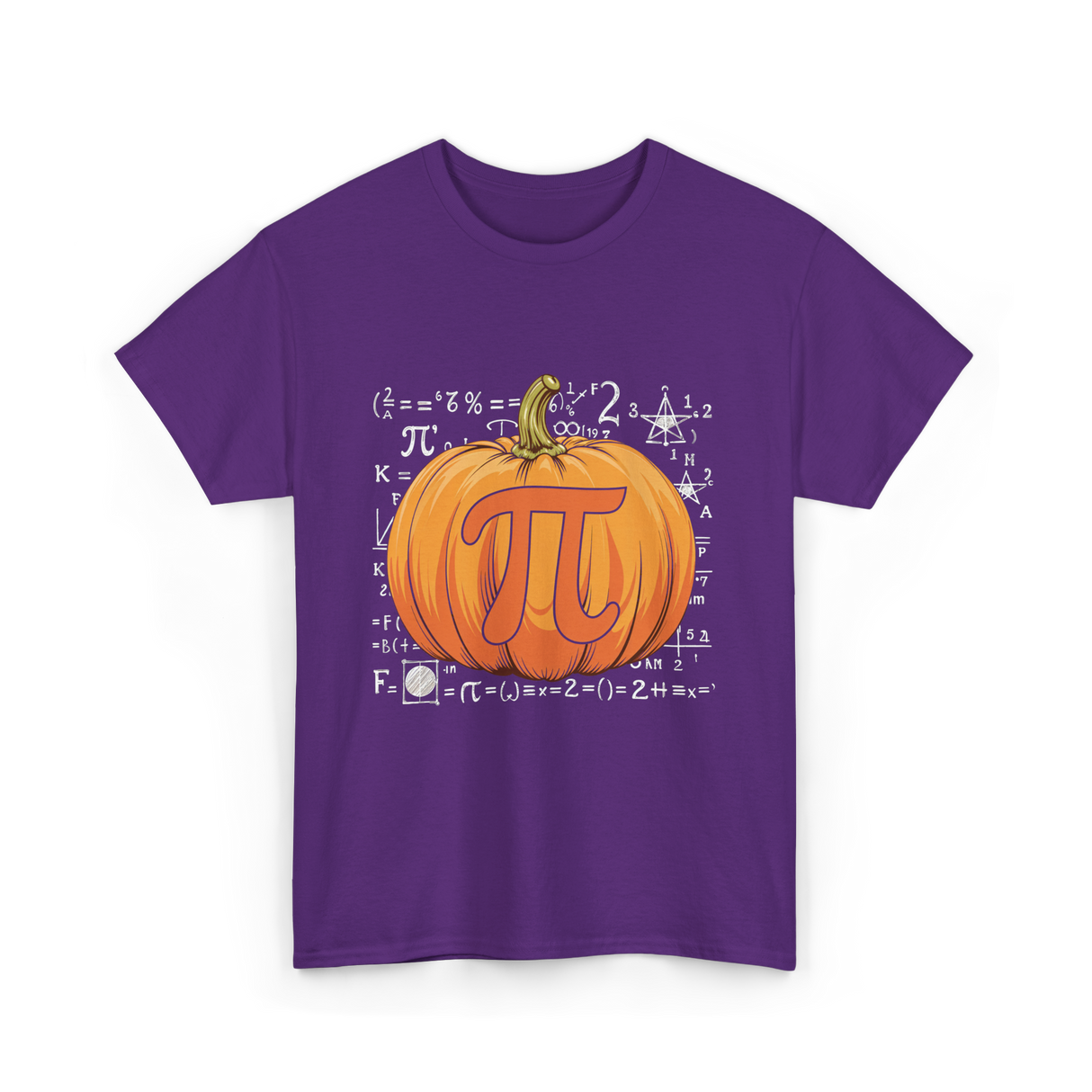 Pumpkin Pi Math Pumpkin T-Shirt - Purple