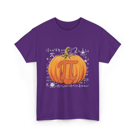 Pumpkin Pi Math Pumpkin T-Shirt - Purple