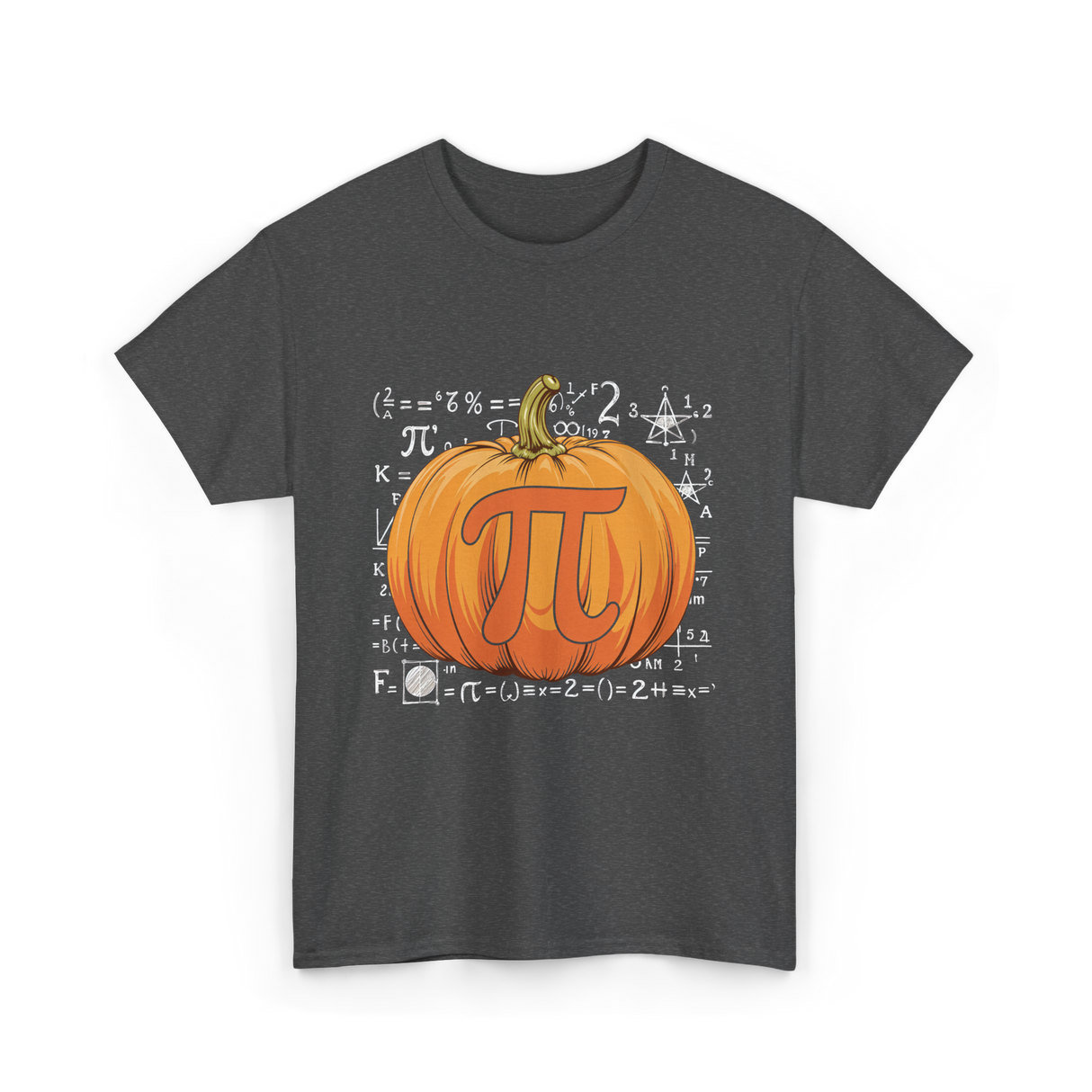 Pumpkin Pi Math Pumpkin T-Shirt - Dark Heather