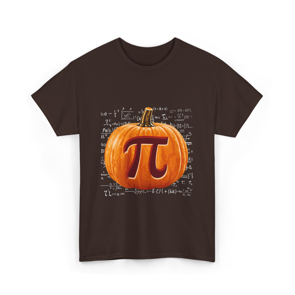 Pumpkin Pi Math Pumpkin T-Shirt - Dark Chocolate