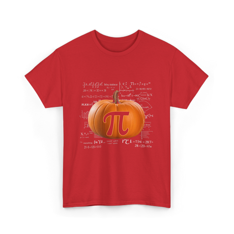 Pumpkin Pi Math Pumpkin T-Shirt - Red