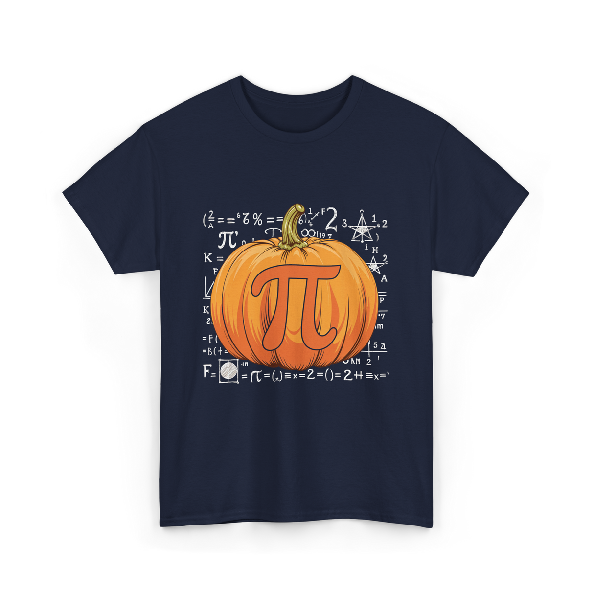 Pumpkin Pi Math Pumpkin T-Shirt - Navy