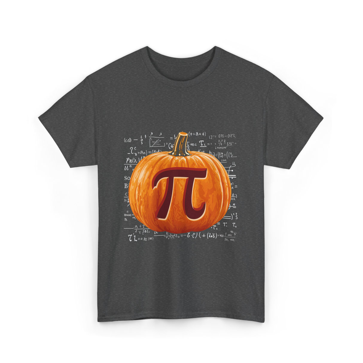 Pumpkin Pi Math Pumpkin T-Shirt - Dark Heather