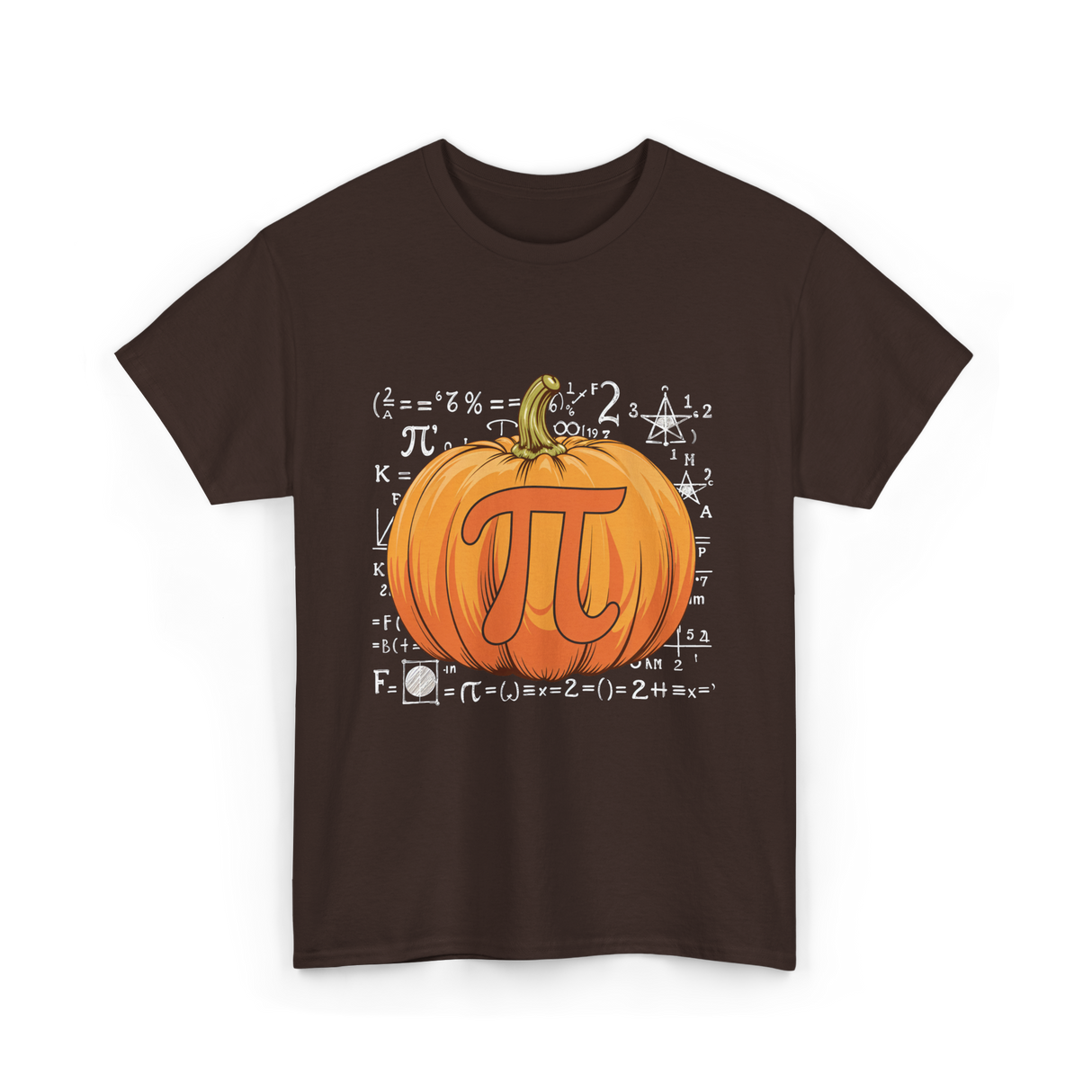 Pumpkin Pi Math Pumpkin T-Shirt - Dark Chocolate