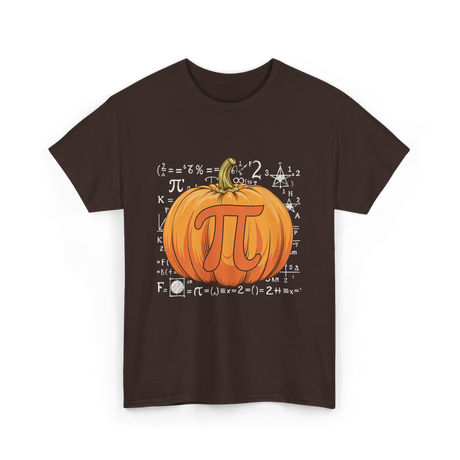 Pumpkin Pi Math Pumpkin T-Shirt - Dark Chocolate