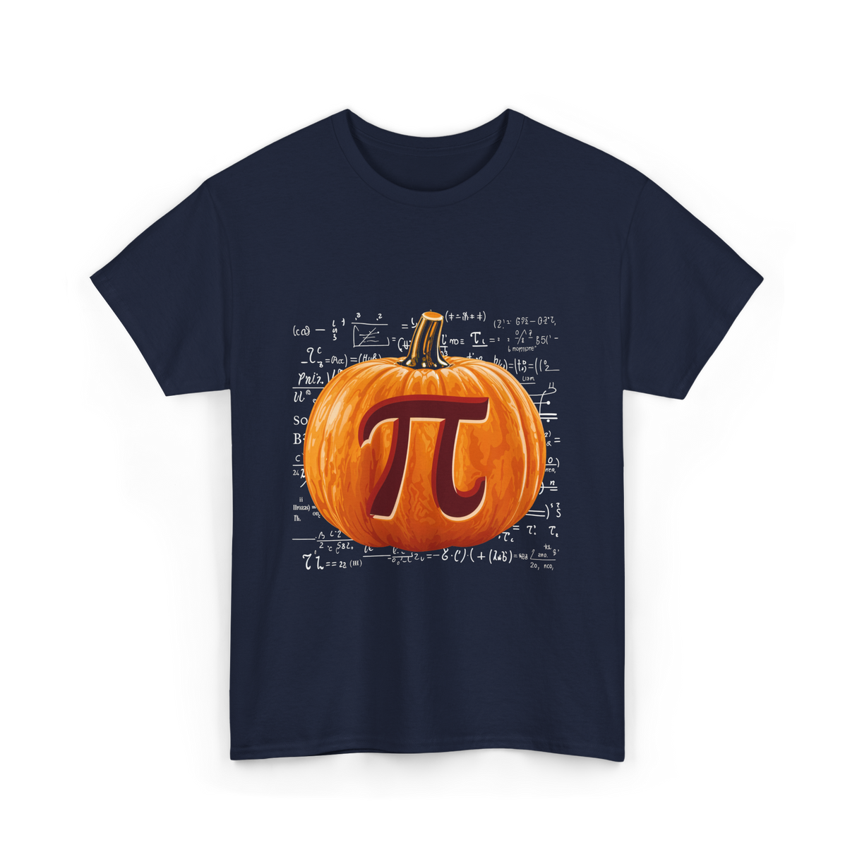 Pumpkin Pi Math Pumpkin T-Shirt - Navy