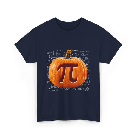 Pumpkin Pi Math Pumpkin T-Shirt - Navy