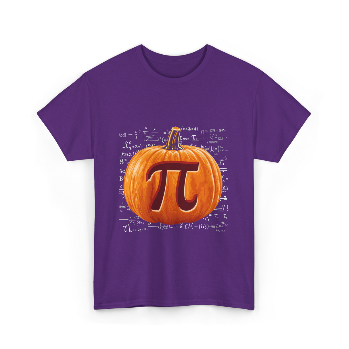 Pumpkin Pi Math Pumpkin T-Shirt - Purple