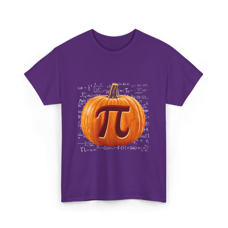 Pumpkin Pi Math Pumpkin T-Shirt - Purple