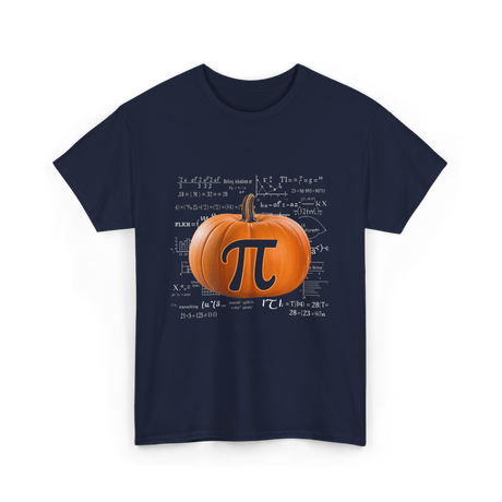 Pumpkin Pi Math Pumpkin T-Shirt - Navy