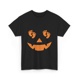 Pumpkin Smiley Halloween T-Shirt - Black