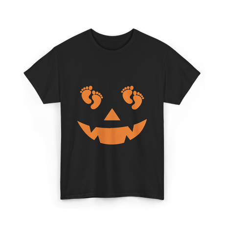 Pumpkin Smiley Halloween T-Shirt - Black