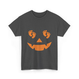 Pumpkin Smiley Halloween T-Shirt - Dark Heather