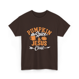 Pumpkin Spice Jesus Christ Faith T-Shirt - Dark Chocolate