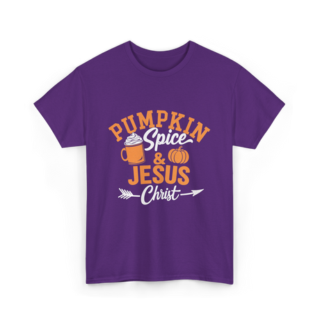 Pumpkin Spice Jesus Christ Faith T-Shirt - Purple