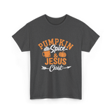 Pumpkin Spice Jesus Christ Faith T-Shirt - Dark Heather