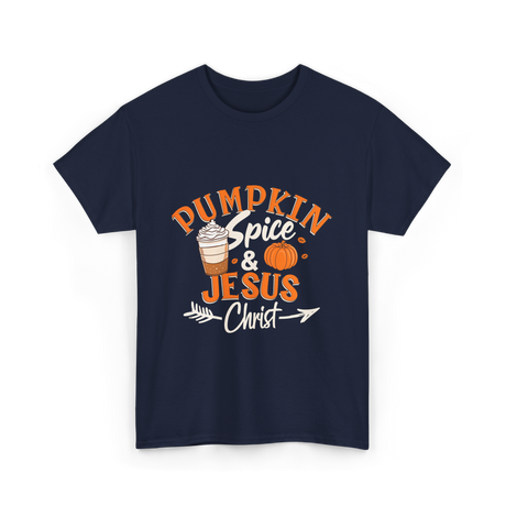 Pumpkin Spice Jesus Christ T-Shirt - Navy