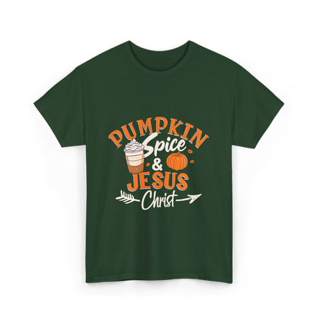 Pumpkin Spice Jesus Christ T-Shirt - Forest Green