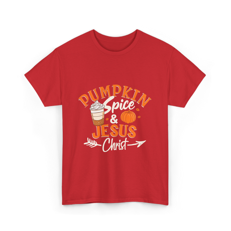 Pumpkin Spice Jesus Christ T-Shirt - Red