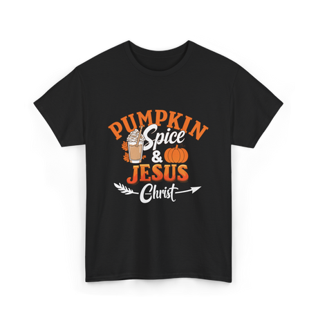 Pumpkin Spice Jesus Fall T-Shirt - Black