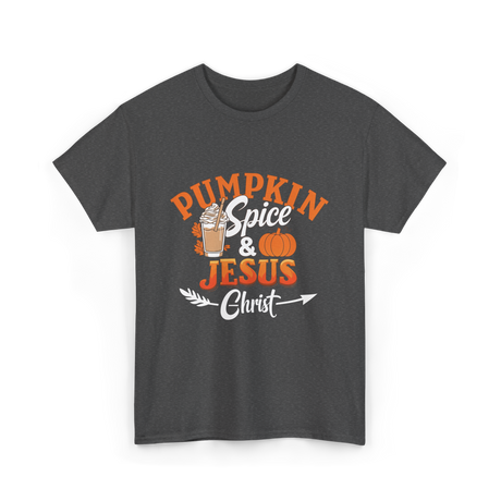 Pumpkin Spice Jesus Fall T-Shirt - Dark Heather