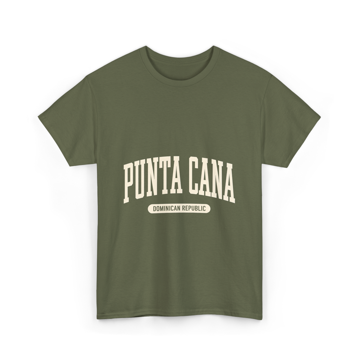 Punta Cana Dominican Republic Travel T-Shirt - Military Green