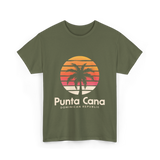 Punta Cana Dominican Republic Travel T-Shirt - Military Green