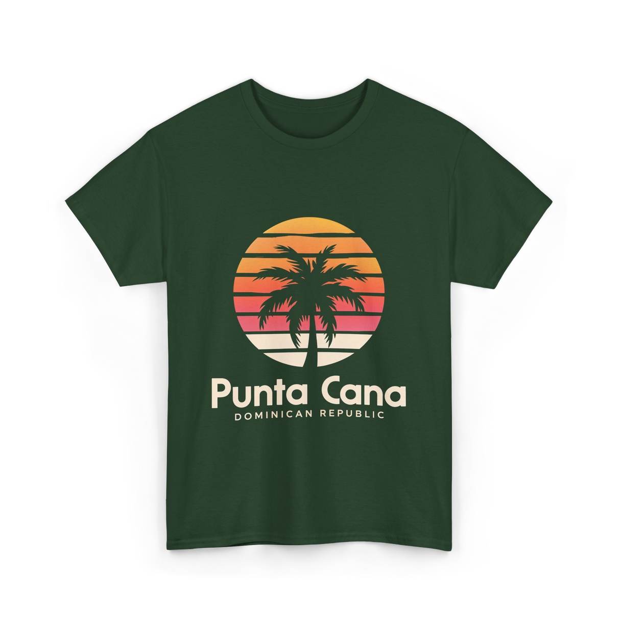 Punta Cana Dominican Republic Travel T-Shirt - Forest Green