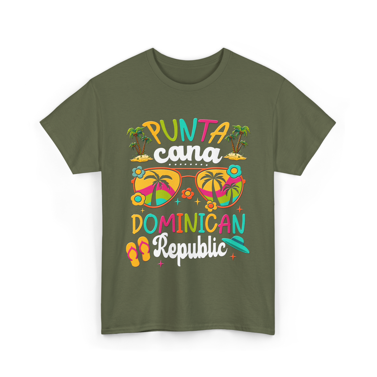 Punta Cana Dominican Republic Vacation T-Shirt - Military Green