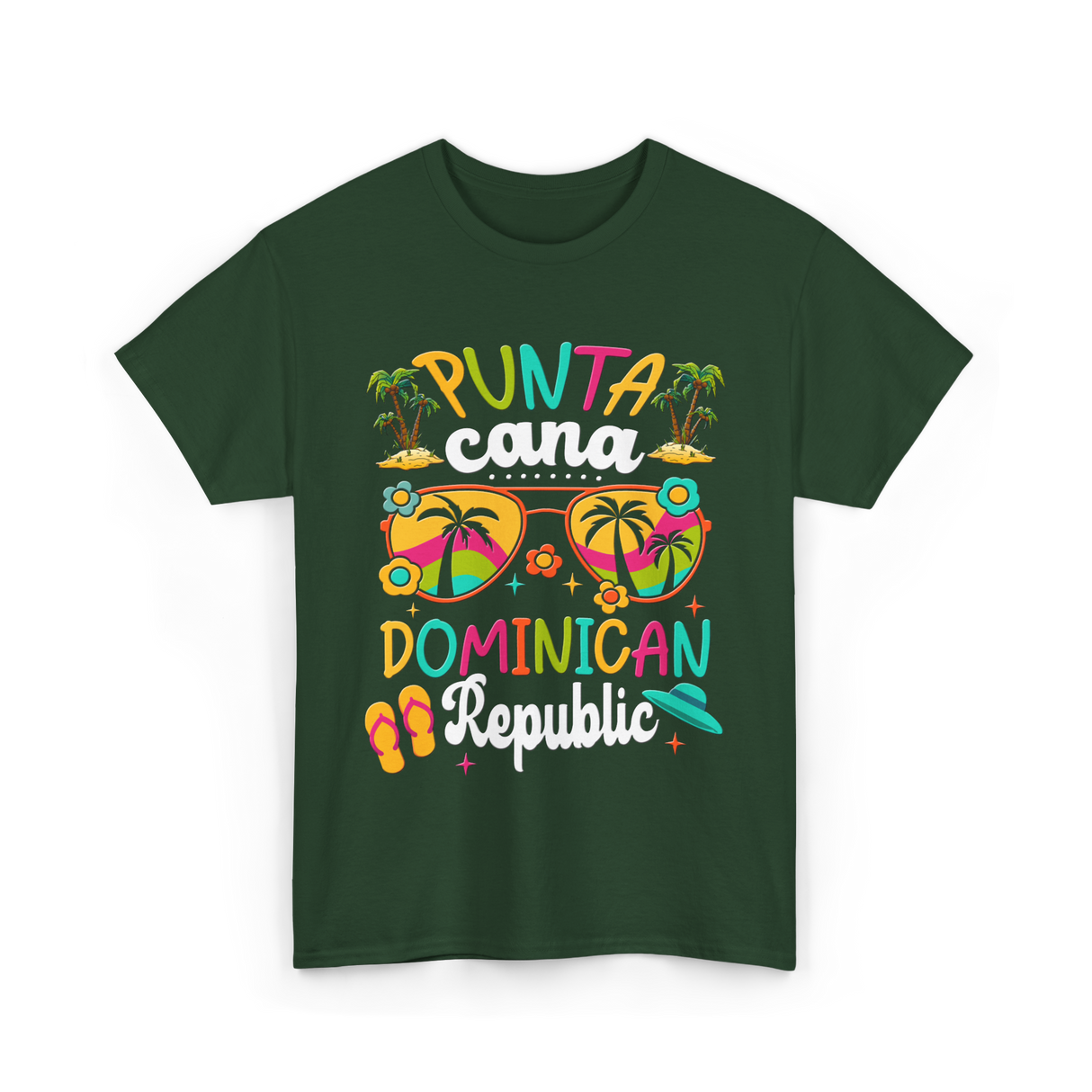 Punta Cana Dominican Republic Vacation T-Shirt - Forest Green