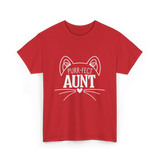 Purr-fect Aunt Cat Lover T-Shirt - Red