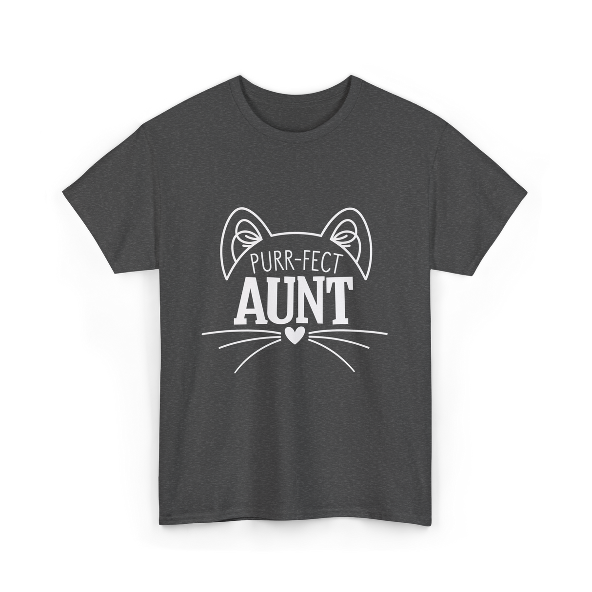 Purr-fect Aunt Cat Lover T-Shirt - Dark Heather