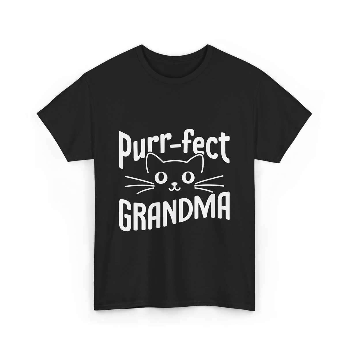 Purr-fect Grandma Cat Lover T-Shirt - Black