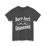 Purr-fect Grandma Cat Lover T-Shirt - Dark Heather