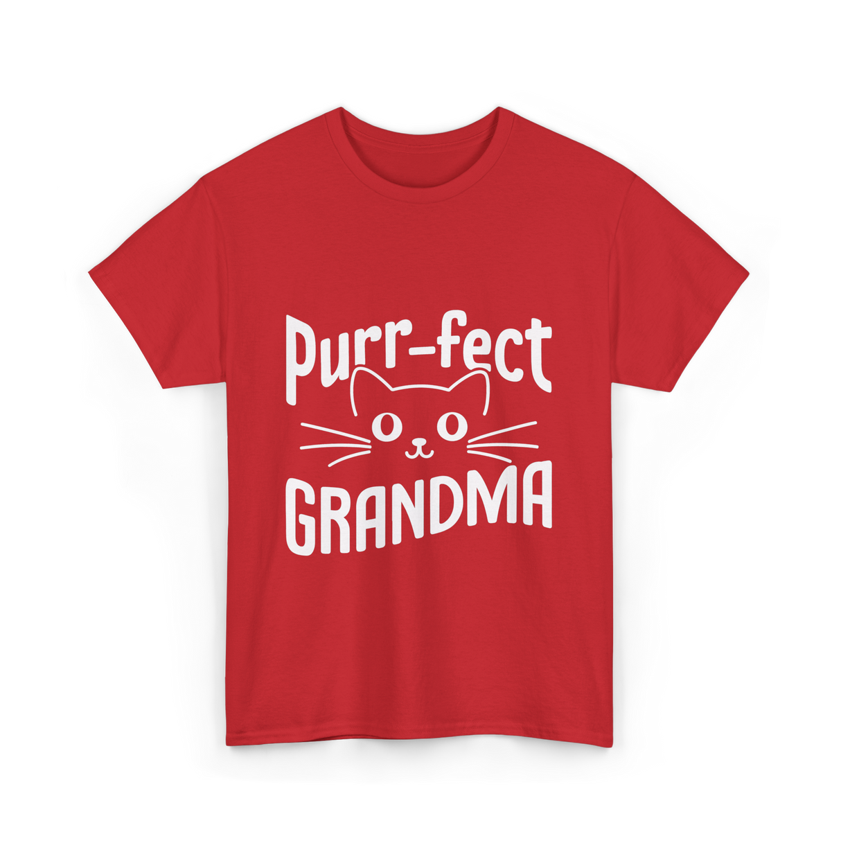 Purr-fect Grandma Cat Lover T-Shirt - Red