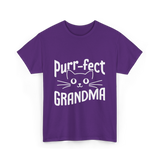 Purr-fect Grandma Cat Lover T-Shirt - Purple