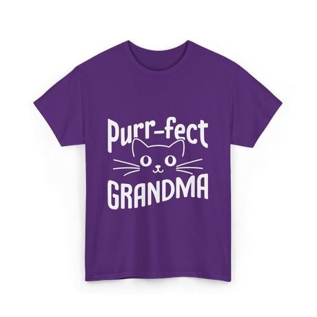 Purr-fect Grandma Cat Lover T-Shirt - Purple