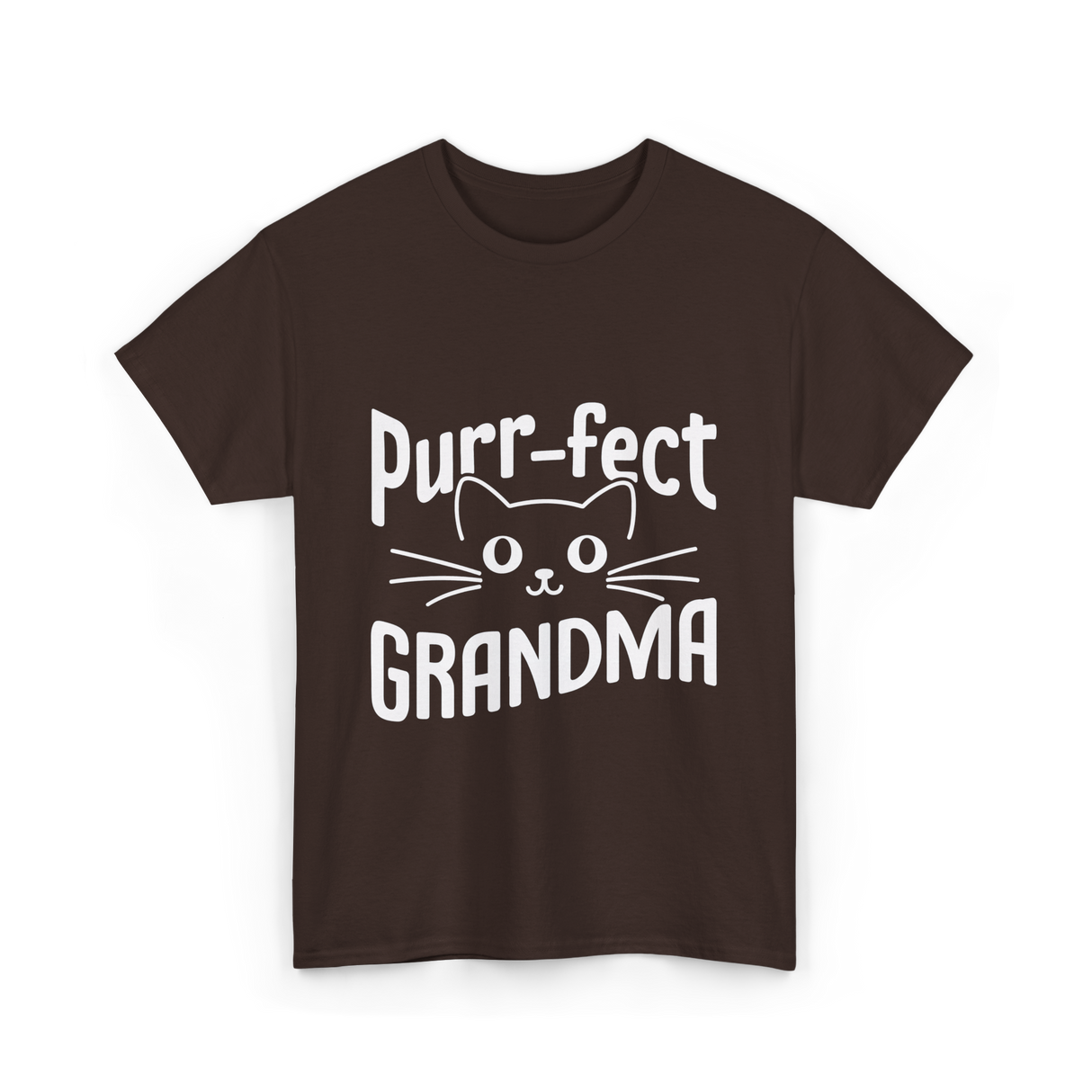 Purr-fect Grandma Cat Lover T-Shirt - Dark Chocolate