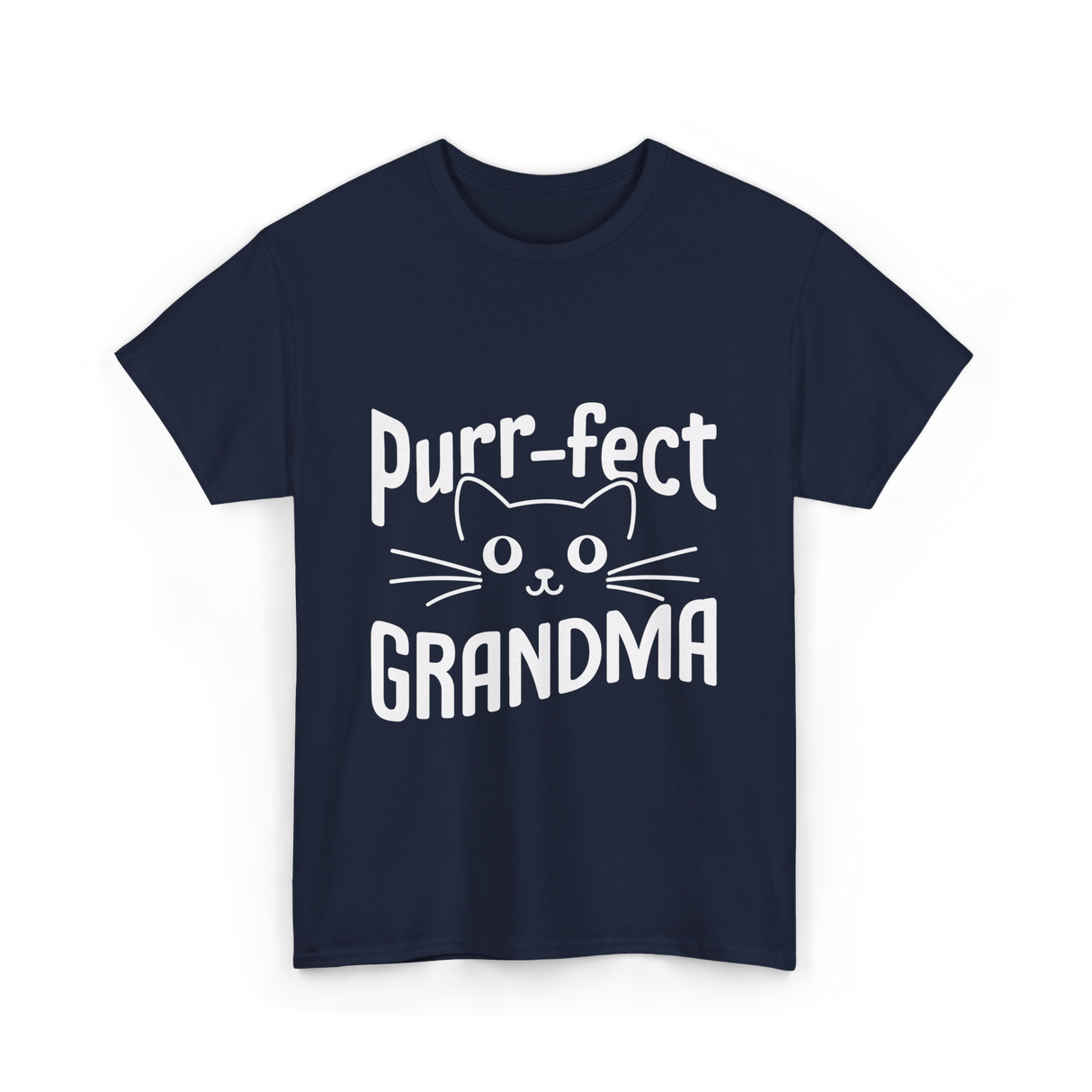 Purr-fect Grandma Cat Lover T-Shirt - Navy