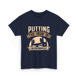 Putting The Iron In Environment Ironwork T-Shirt - Navy