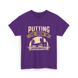 Putting The Iron In Environment Ironwork T-Shirt - Purple