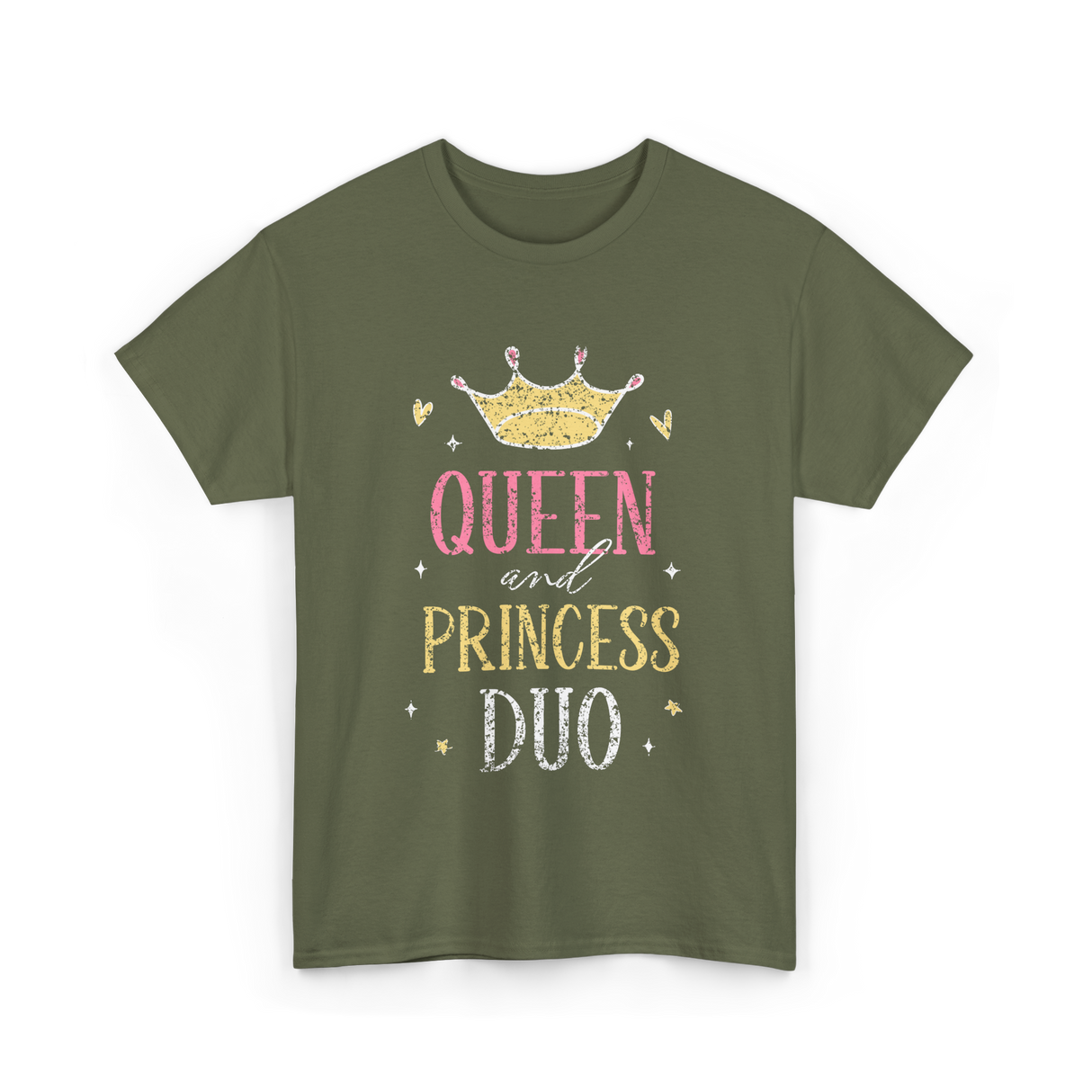 Queen and Princess Duo princess T-Shirt - Military Green