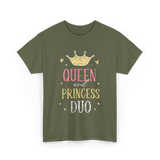 Queen and Princess Duo princess T-Shirt - Military Green