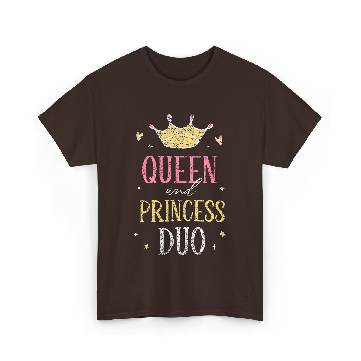 Queen and Princess Duo princess T-Shirt - Dark Chocolate