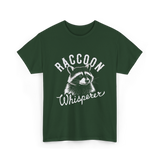 Raccoon Whisperer Raccoon Lover T-Shirt - Forest Green